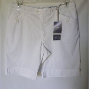 Lee Platinumlable Premium Fit Collection Womens Bermuda Shorts Size 14M White